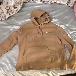 tan champion hoodie size small
